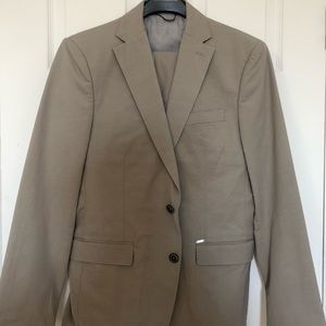 Zara Khaki Solid Suit